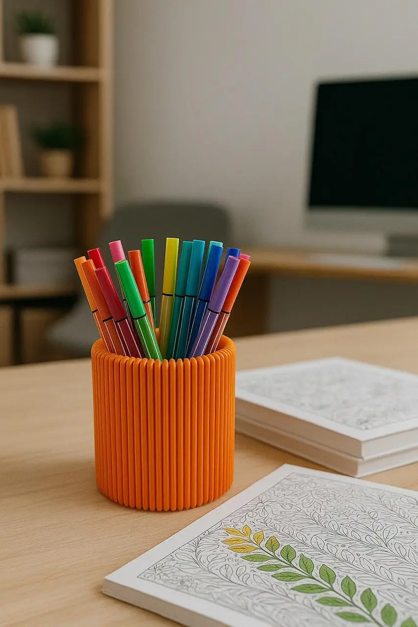 Porta copos geométricos preto e branco